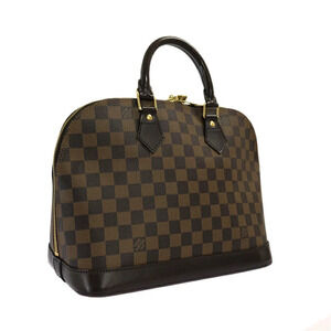 Louis Vuitton Damier Handbag Ebene Alma Brown